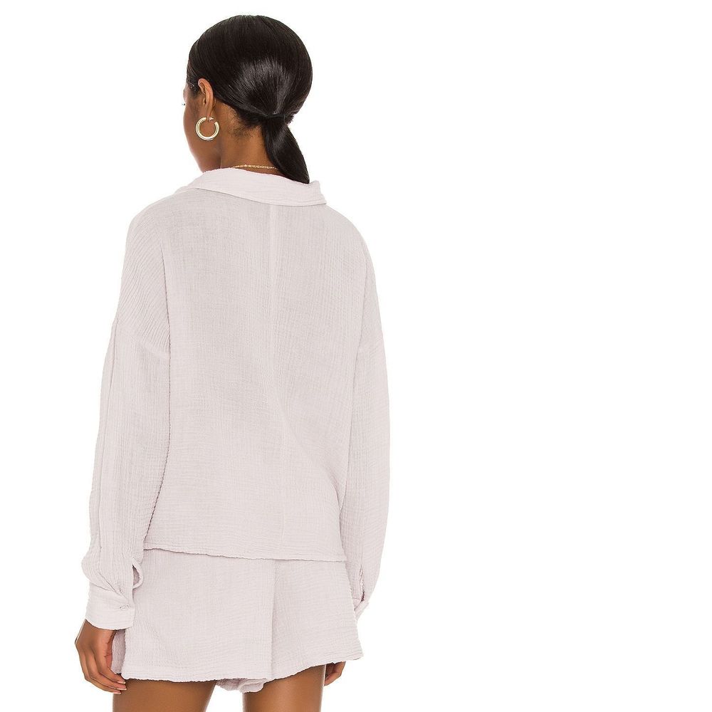 NEW Size M MONROW Relaxed Blouse in Chalk REVOLVE MSRP $128 - Picture 3 of 8